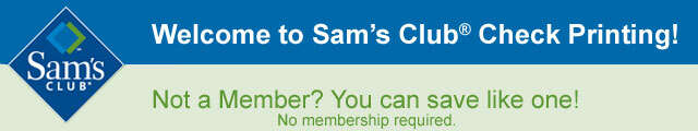 Welcome to Sam's Club Check Printing